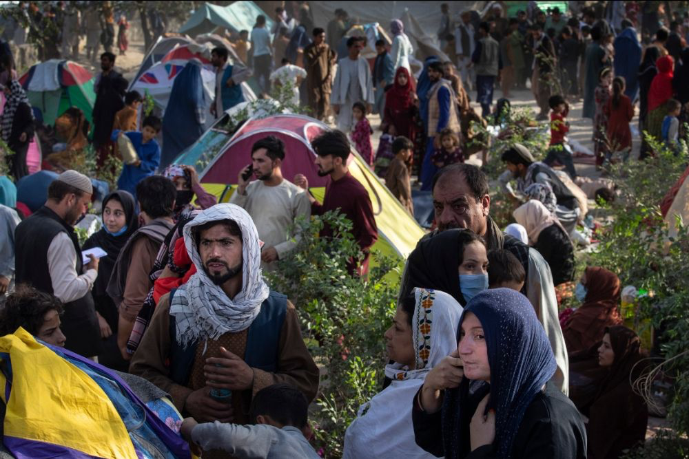 Photo of displaced Afghans