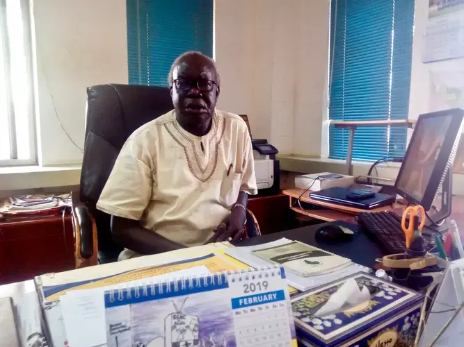 Dr. Loro George Leju Lugor, Director General Agricultural Production and Extension Services, Transitional Government of South Sudan. Image by Paul Jimbo. Sudan, 2019.