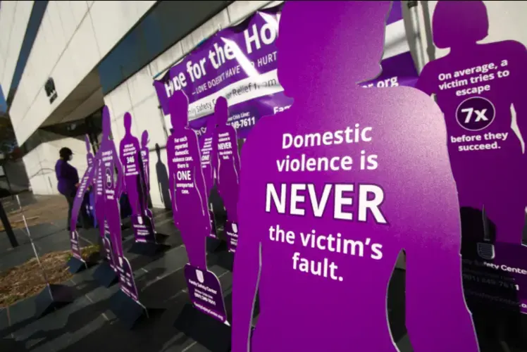 The Family Safety Center unveiled a “Silent Witness Memorial” in November in memory of victims of domestic violence-related homicides. Image by Karen Pulfer Focht/Special to Daily Memphian. United States, 2020.<br />
