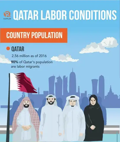 Qatar population infographic