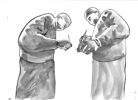Illustration of two doctors.