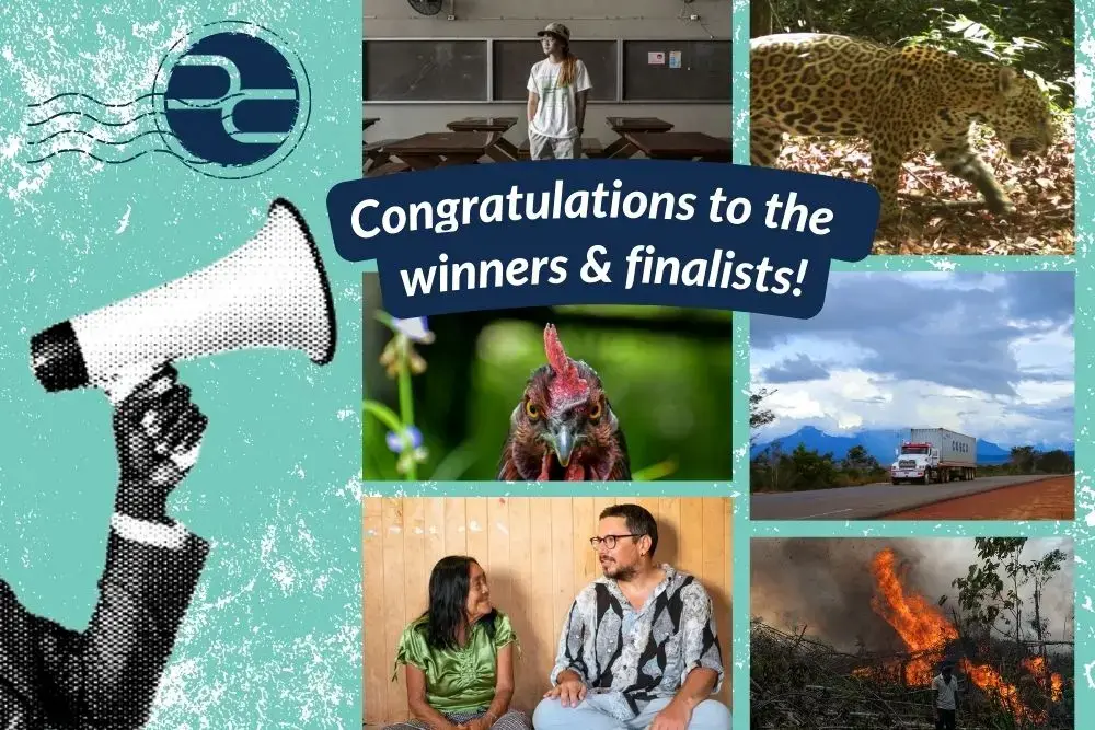 Congratulations to the winners & finalists! graphic for Local Letters for Global Change and Nuestra Amazonia letter-writing contests