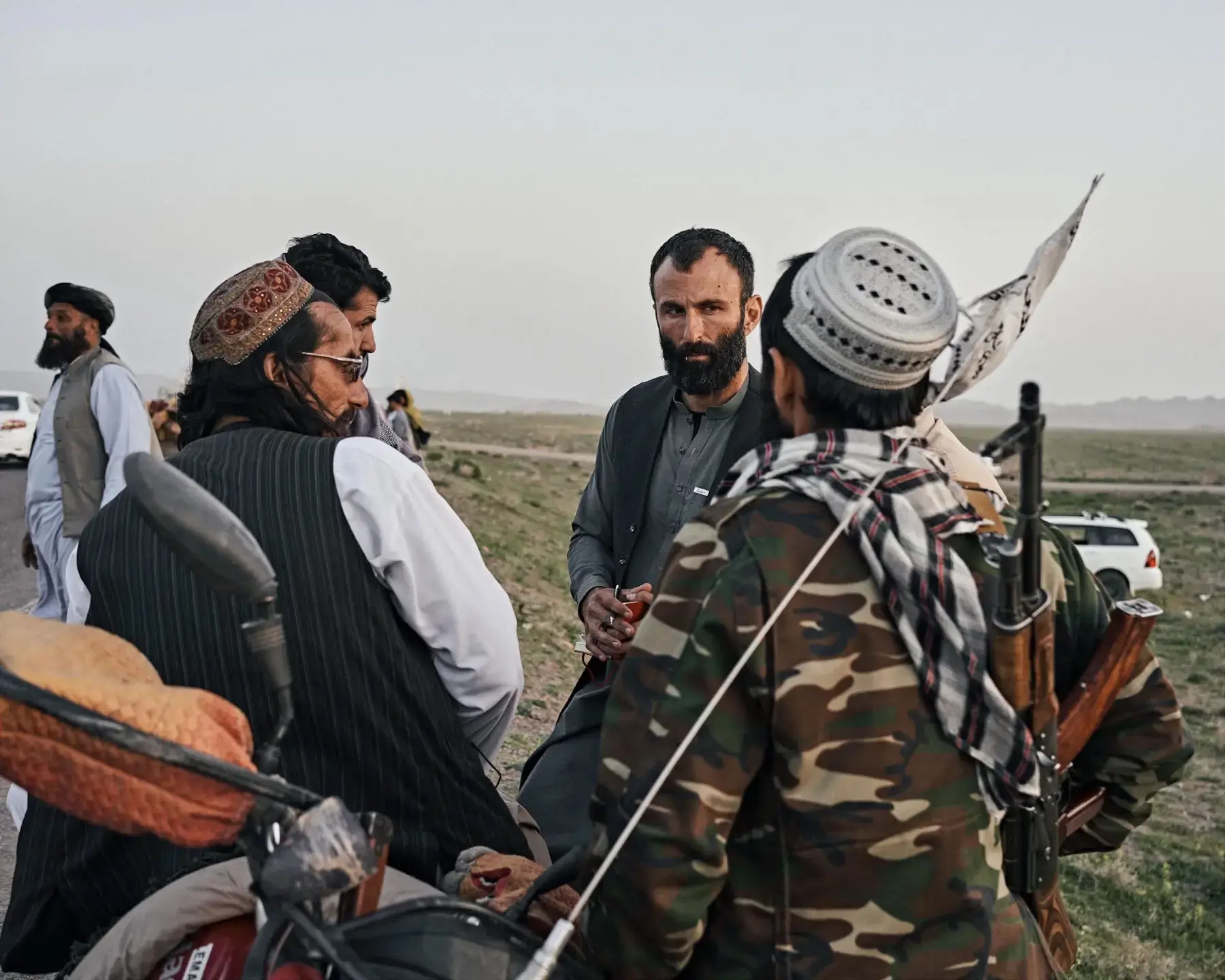 International journalist Jason Motlagh interviewing Taliban fighters in Afghanistan. 