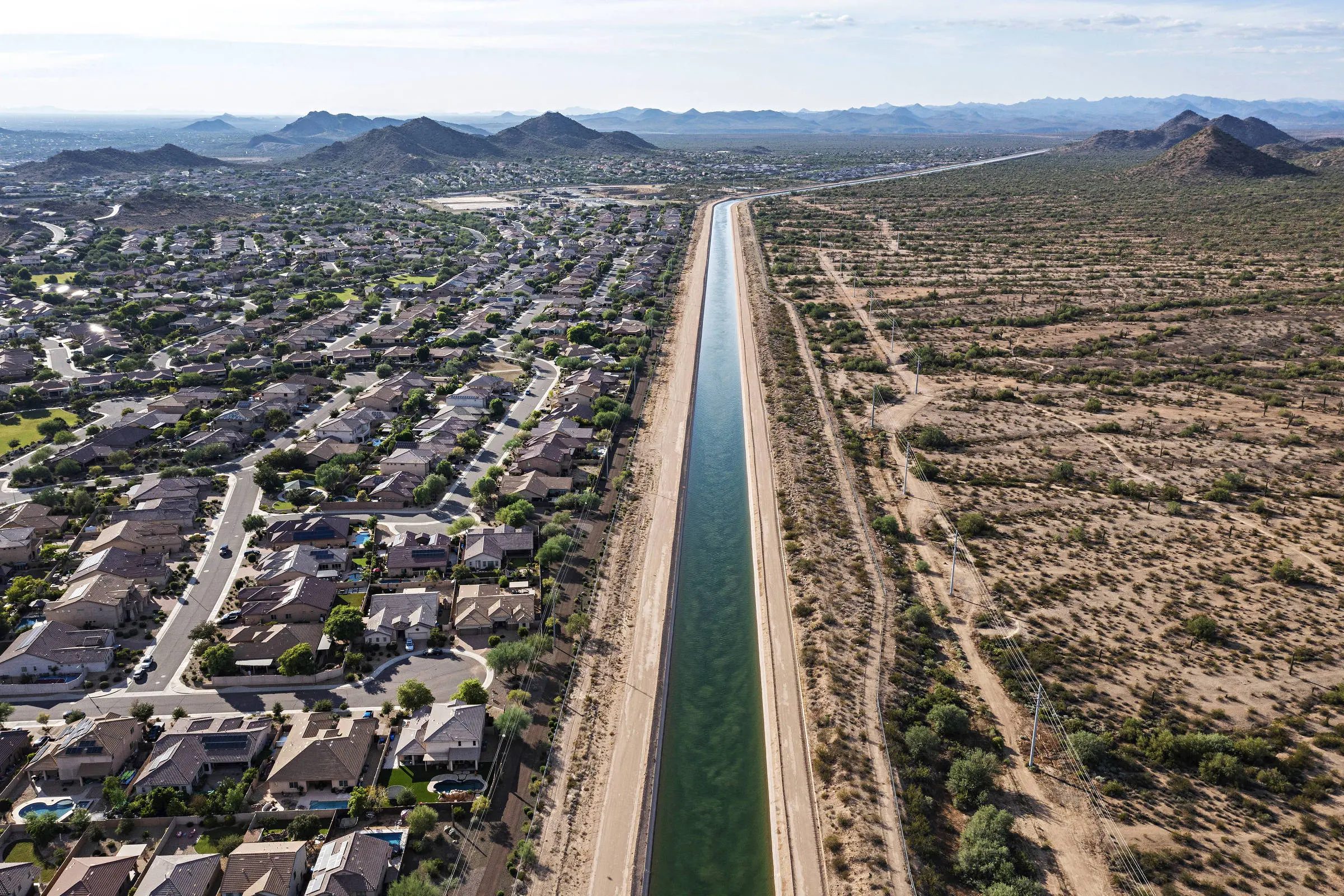 A canal that captures water from the Colorado River