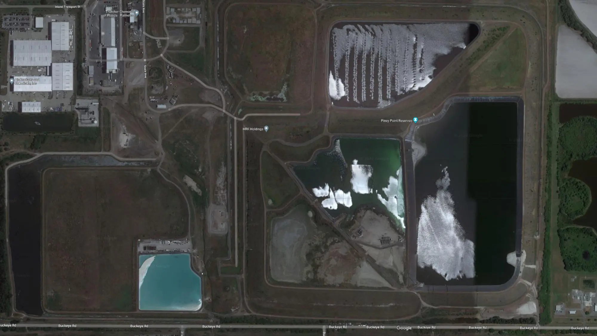 Satellite view of the site