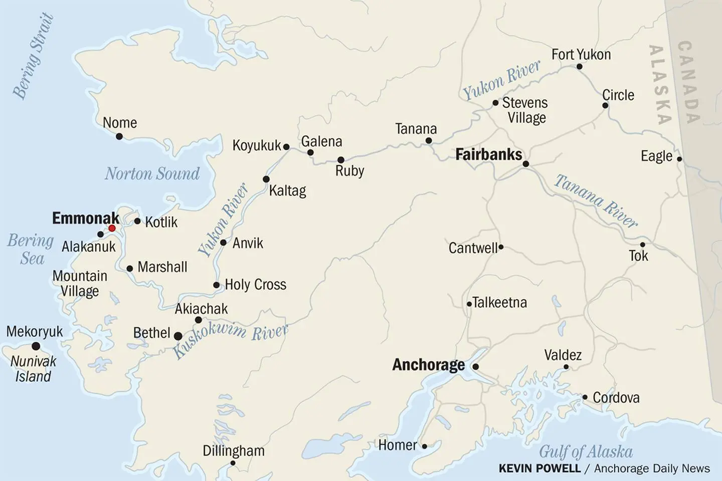 Map of Alaska 
