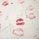 Red lipstick kiss marks and notes on the walls of La Yaguara Detention Center, Caracas, that read “Kymberlyng El Valle Loco” and “Yosolelves Lopez I love you kid.” Image by Ana María Arévalo. Venezuela, 2018.
