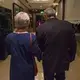 Terry Branstad, U.S. ambassador to China and his wife Chris Branstad leave the St. Regis hotel after an Iowa Sister States reception on Wednesday, Sept. 20, 2017, in Beijing, China. They walked home to their embassy residence, only a few blocks away, after the reception. Image by Kelsey Kremer. China, 2017.