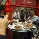 Chinese buyers try samples of U.S. beef at the China, U.S. beef road show on Monday, Sept. 25, 2017, at the Intercontinental Hotel in Beijing, China. The road show was meant to introduce Chinese buyers to U.S. beef after the recent opening of that market. Image by Kelsey Kremer.