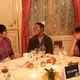 Rhitu Chatterjee, Pulitzer Center grantee, Autumn Harris, Reporting Fellow from Spelman College, and Meerabelle Jesuthasan, education intern at the Pulitzer Center, talk over dinner at the Cosmos Club. Photo by Libby Moeller. United States, 2019. 