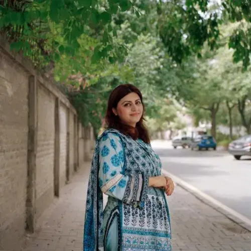 Gulalai Ismail, a 32-year-old Pashtun human rights activist, founded Aware Girls, an organization combatting violence against women, at age 16. The group aims to educate and mobilize girls and women against social oppression, especially in her home province of Khyber Pakhtunkhwa. At the time of this portrait, Ismail and Aware Girls were charged with blasphemy for undertaking “immoral” activities and for challenging harmful religious traditions. Image by Sara Hylton/National Geographic. Pakistan, 2019.