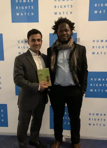 Imran meets Ishman Beah at Human Rights Watch Conference