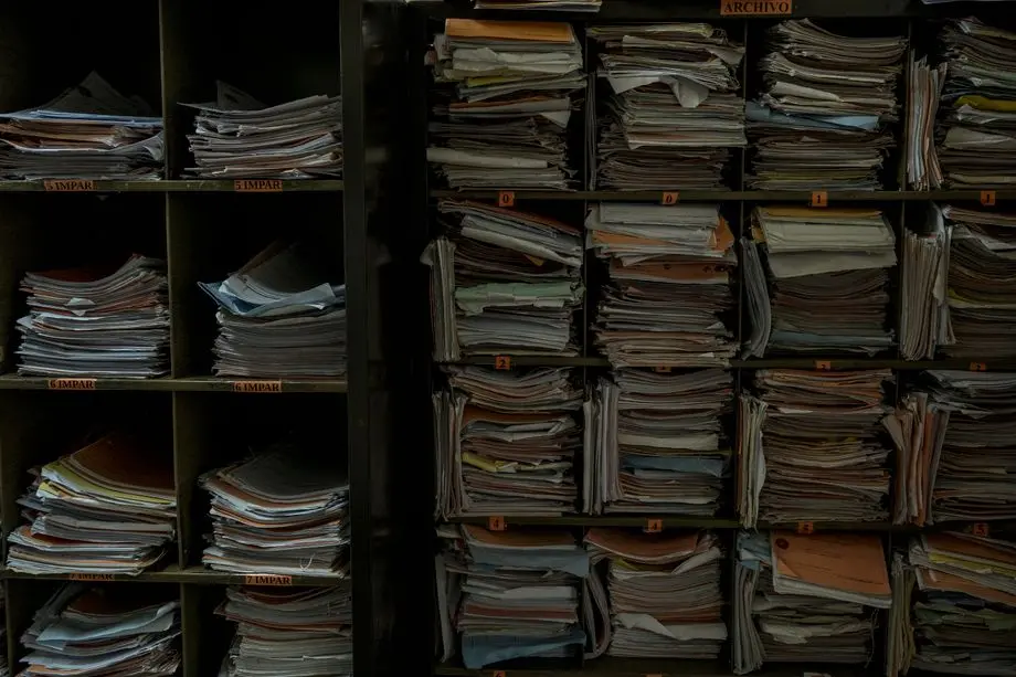Files in a office 